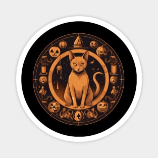 Abyssinian Cat Halloween, Cat Lover Magnet